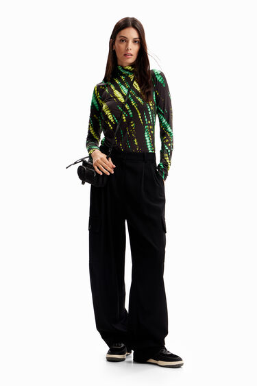 Samarreta slim frunzida tie-dye | Desigual