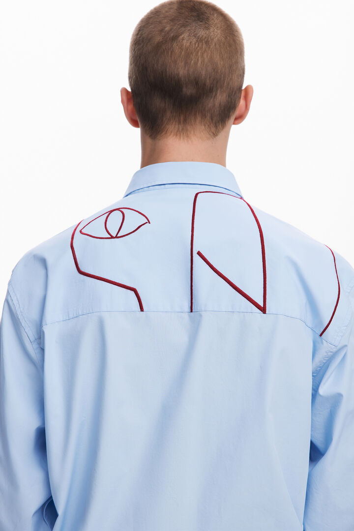 Shirt with abstract embroidery | Desigual