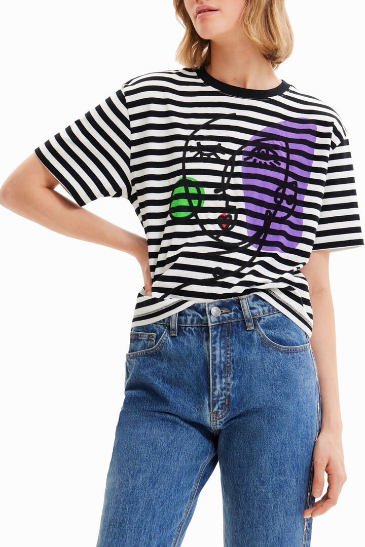 Camiseta rayas cara arty | Desigual