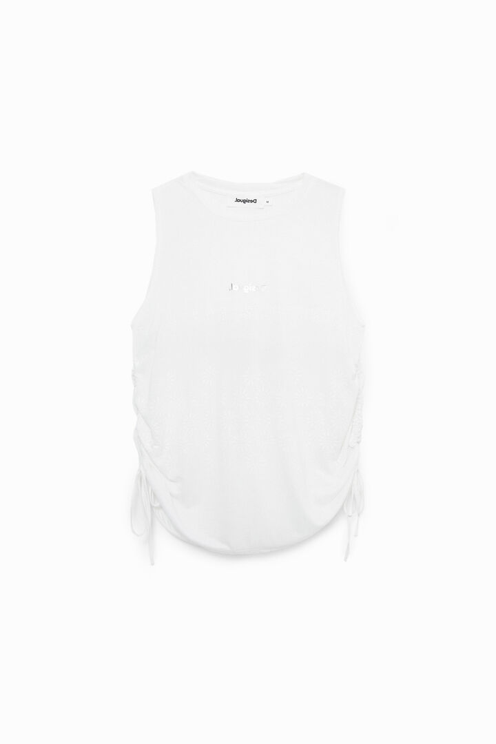 Ruched flocked T-shirt | Desigual