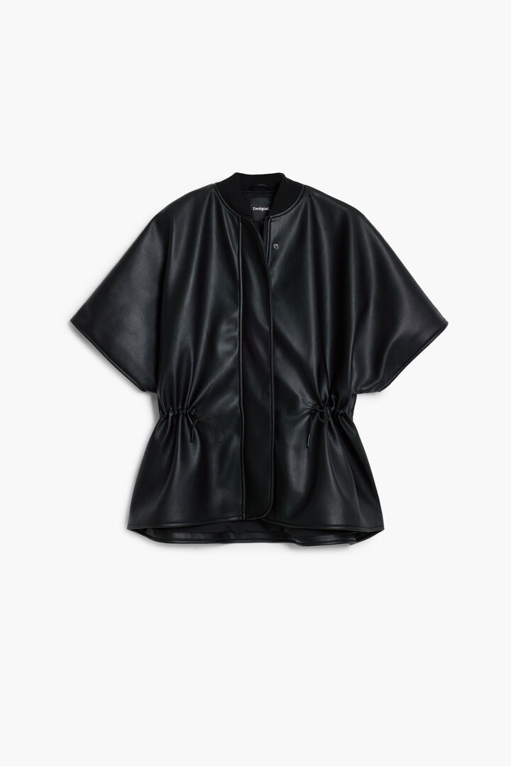 Poncho effet cuir à reliefs | Desigual