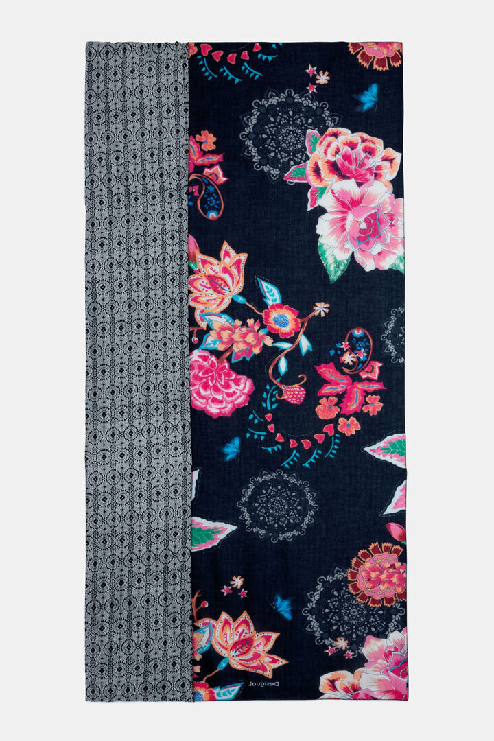 Foulard rettangolare stampa doppia | Desigual