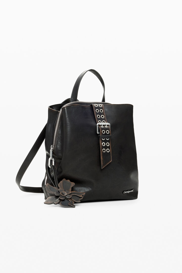 Small backpack with flower appliqués | Desigual