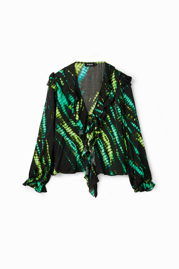 Blusa volantes tie-dye