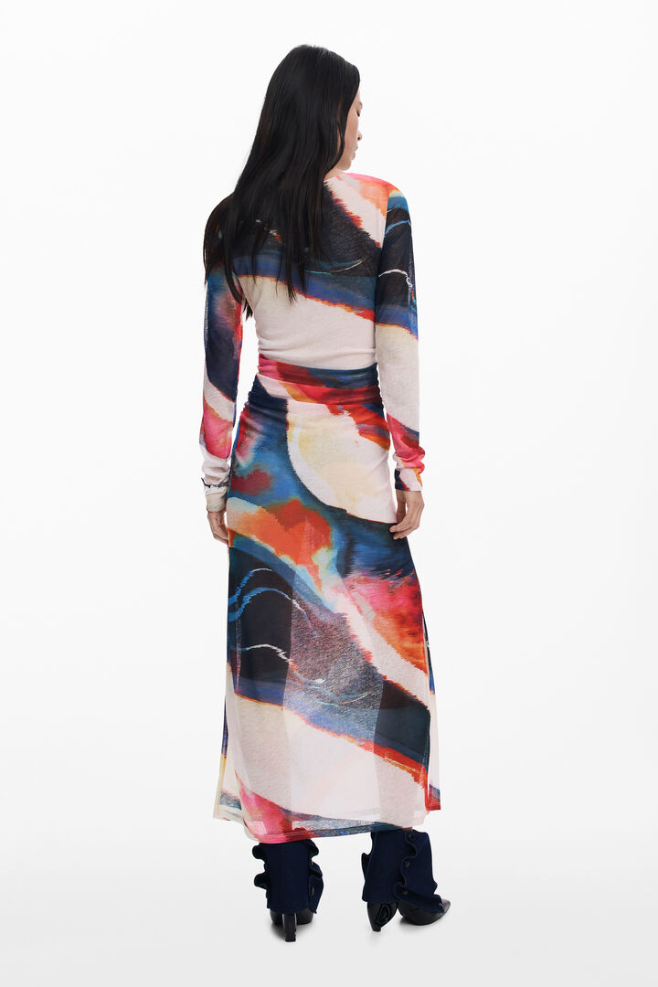 Long dress with waves | Desigual