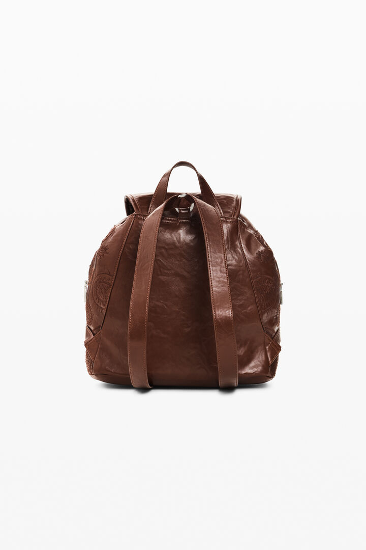 Small leather-effect backpack