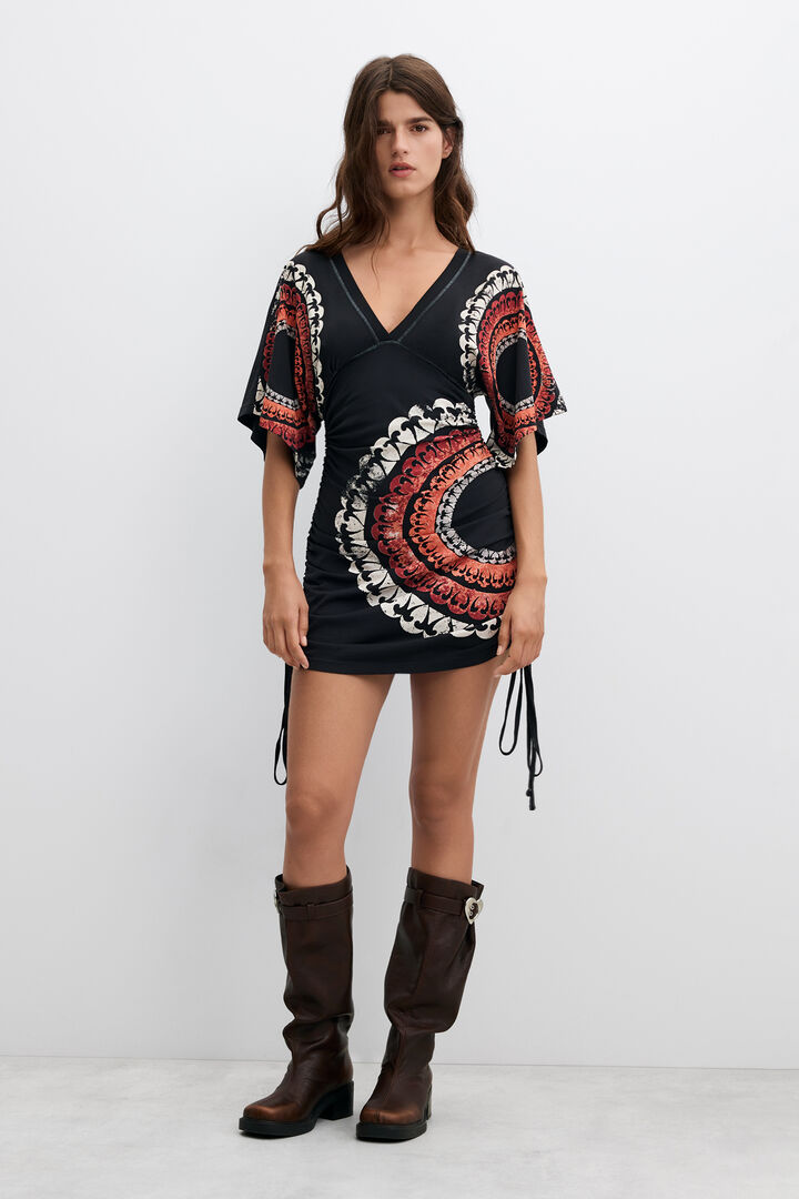 vintage ruched short dress