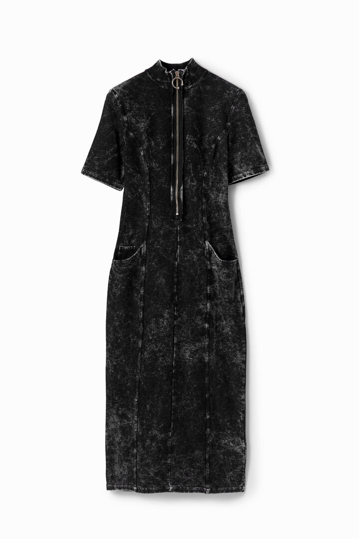 デニムミディワンピース