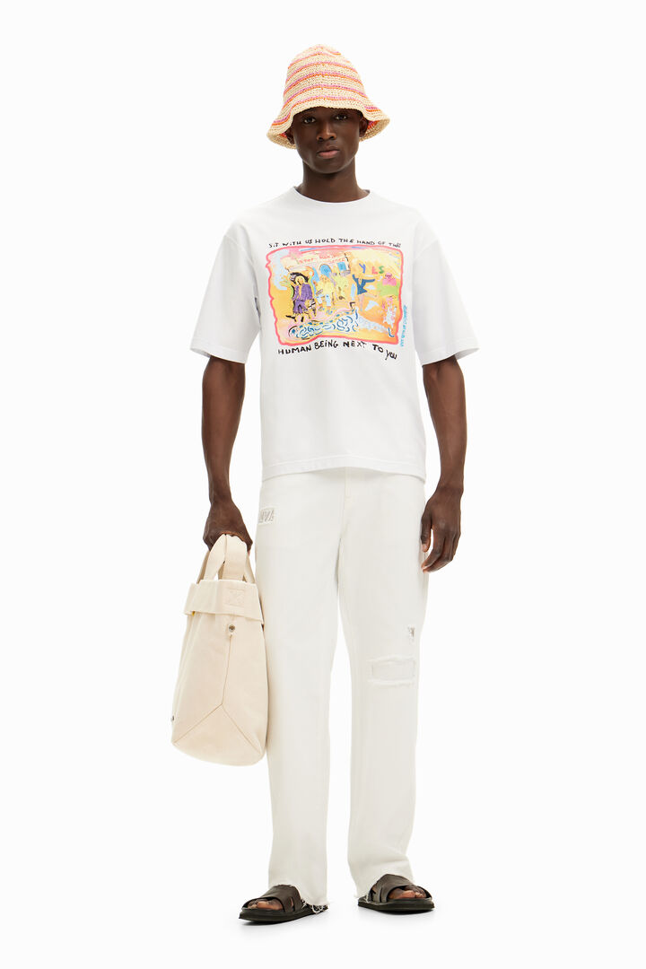Short-sleeve T-shirt with illustration | Desigual