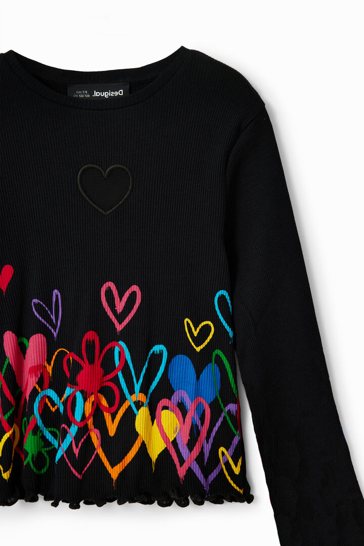 Cut-out heart T-shirt | Desigual