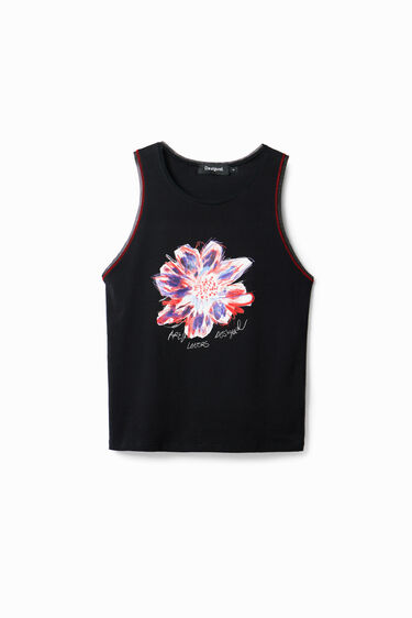 T-shirt sans manches fleur | Desigual