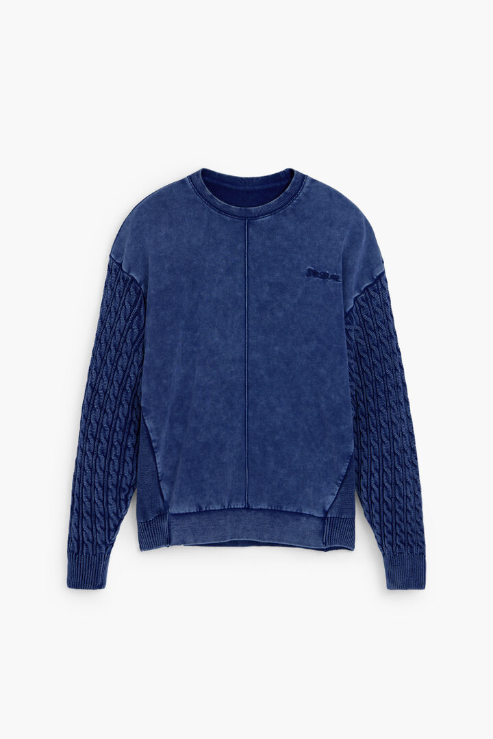 Sweatshirt with braided sleeves | Desigual
