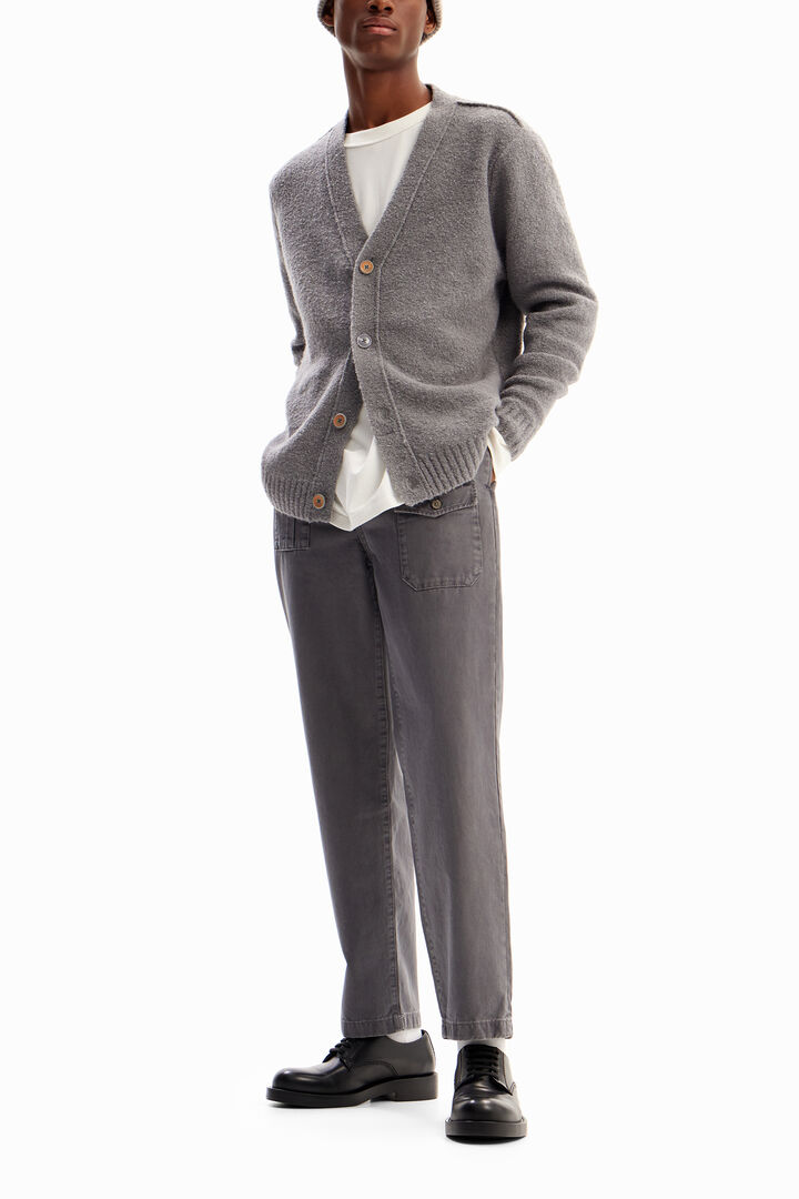 Plain textured cardigan | Desigual