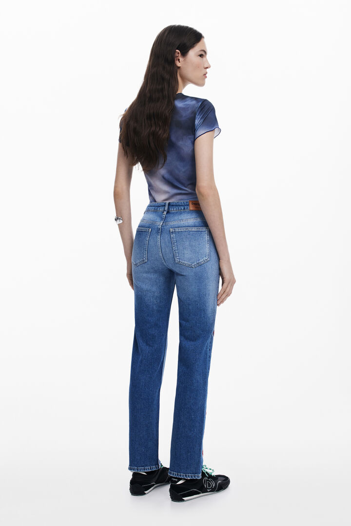 Rechte jeans met boord | Desigual