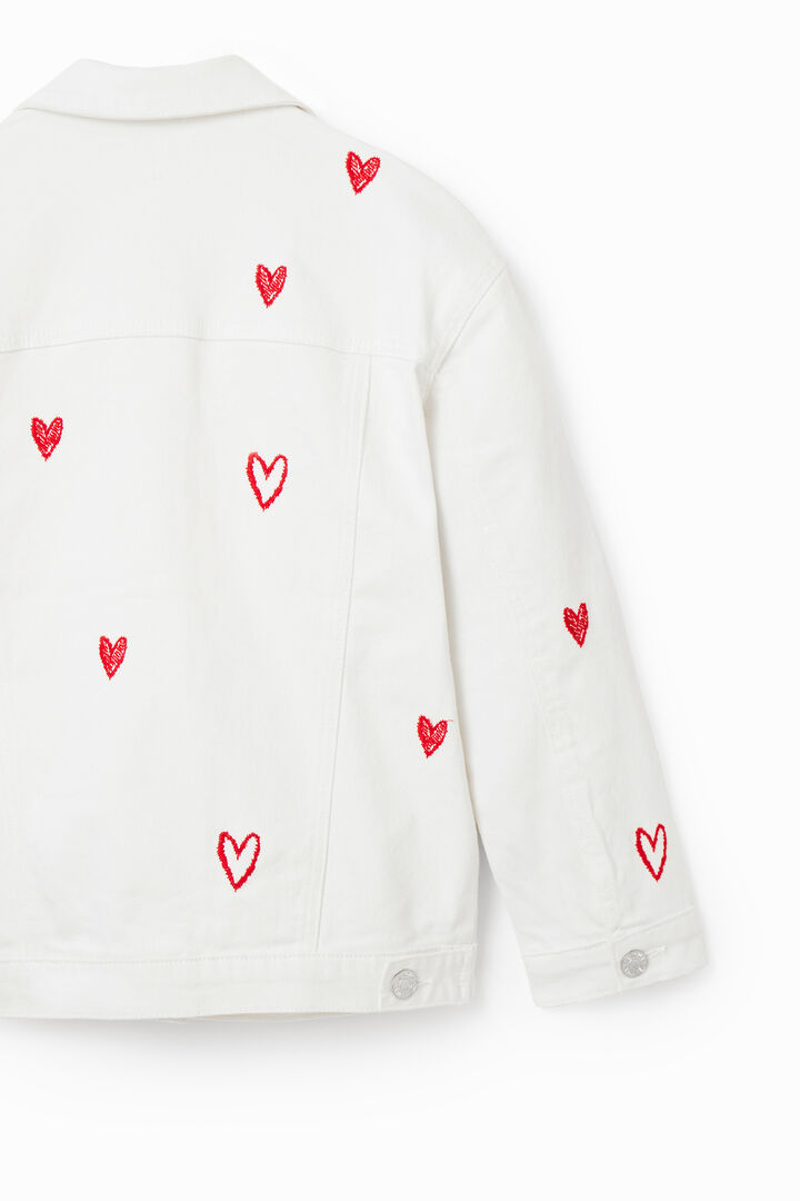 Chaqueta vaquera oversize corazones | Desigual