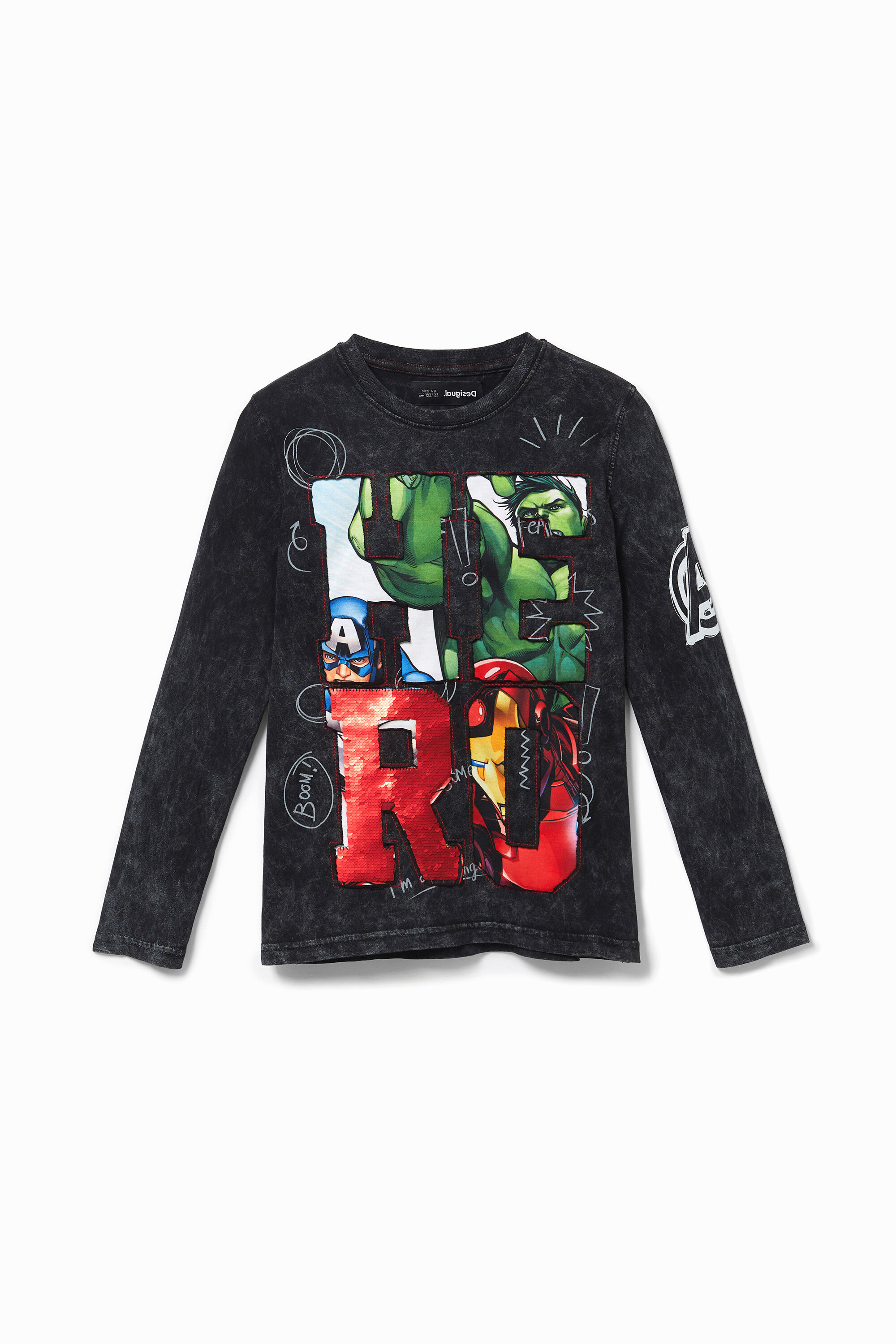 Avengers T-shirt reversible sequins