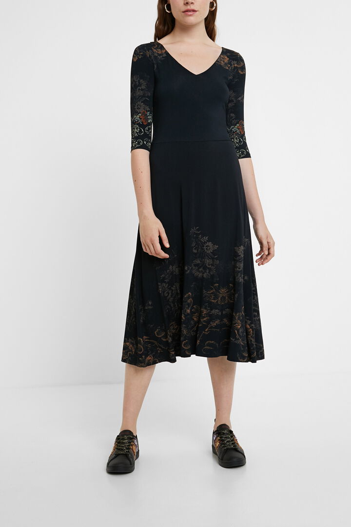 Robe mi-longue florale | Desigual
