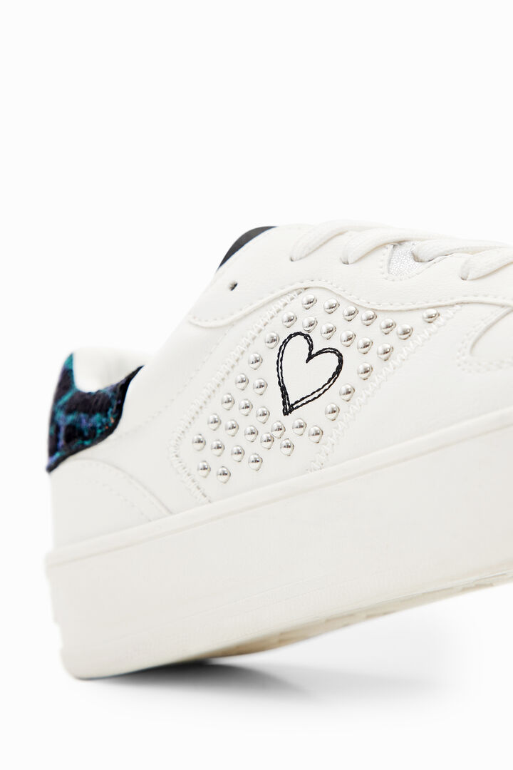 Tenisice s platformom i vezom srca  | Desigual
