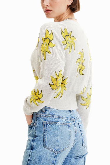 Cardigan court maille soleils | Desigual