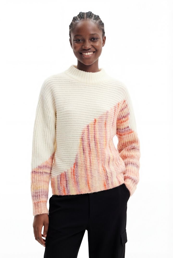 Asymmetric design pullover | Desigual