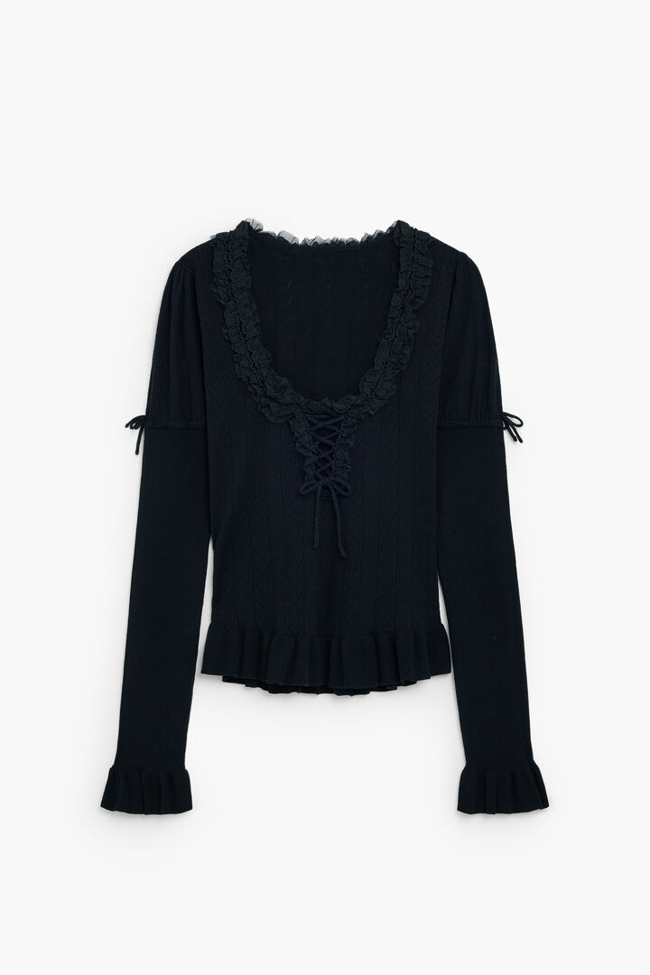 fine ribbed knit sweater