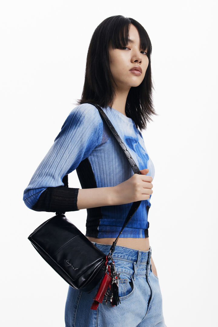 Small shiny crossbody bag | Desigual