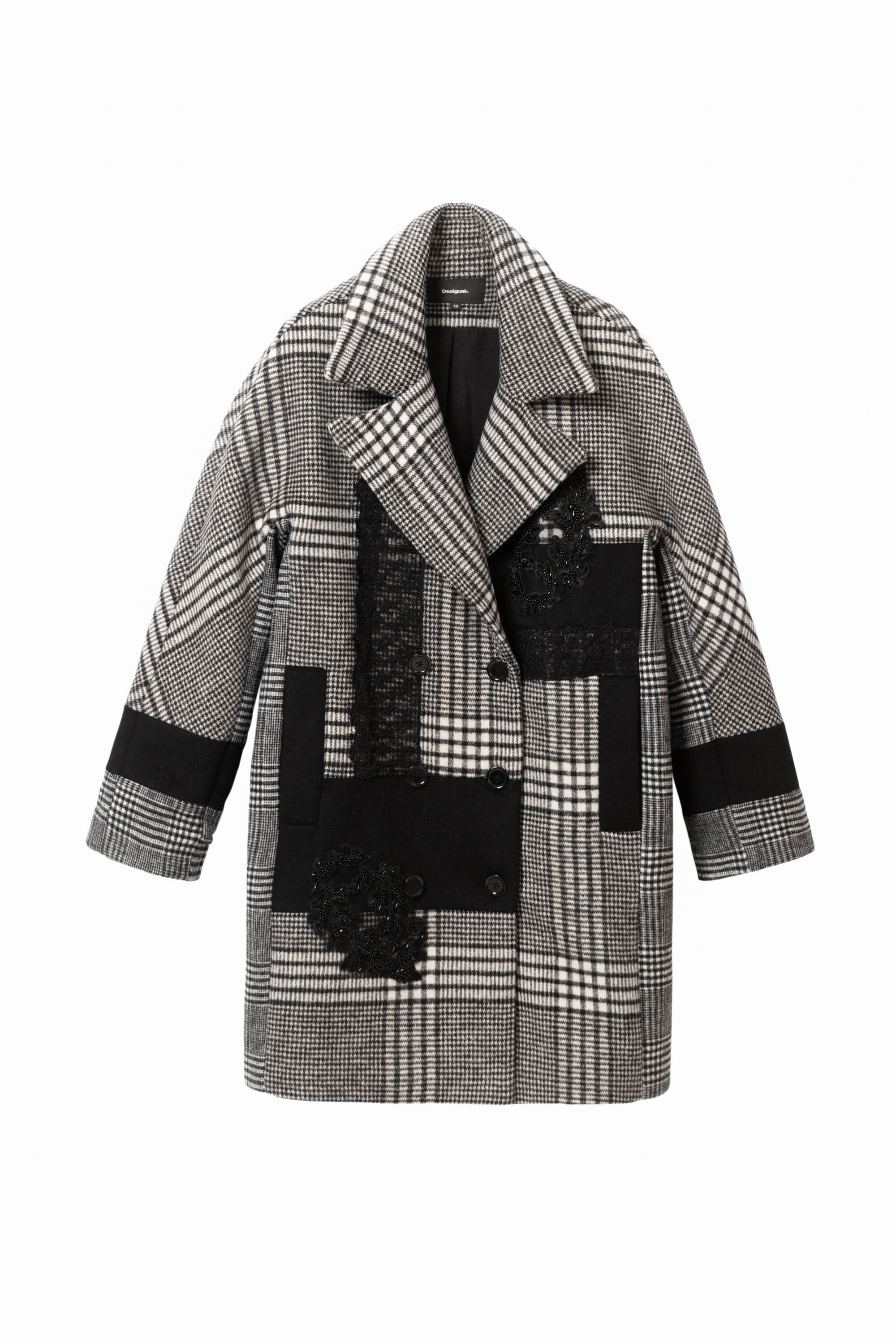 Loose checked coat Desigual