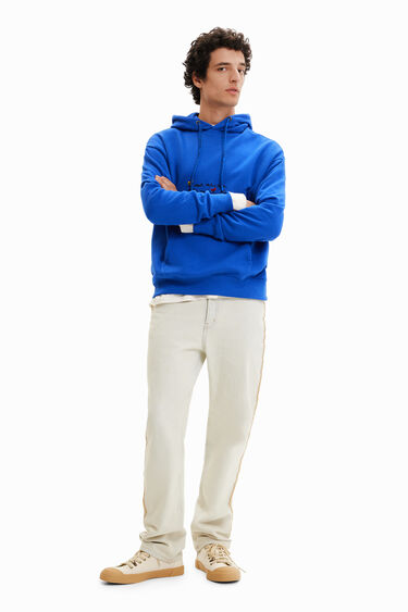 Sweat-shirt capuche message brodé | Desigual