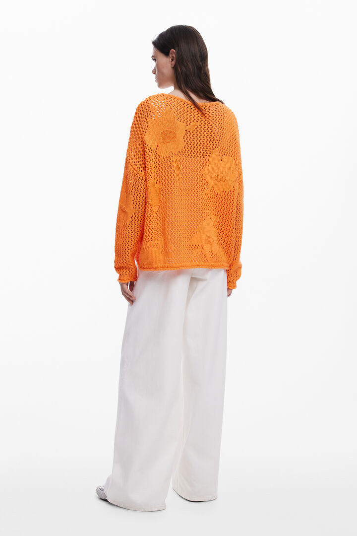 Fluid openwork sweater | Desigual