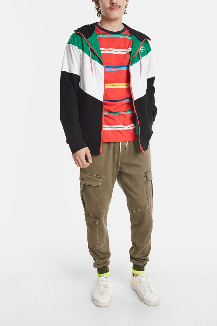 Chaqueta sudadera tricolor | Desigual