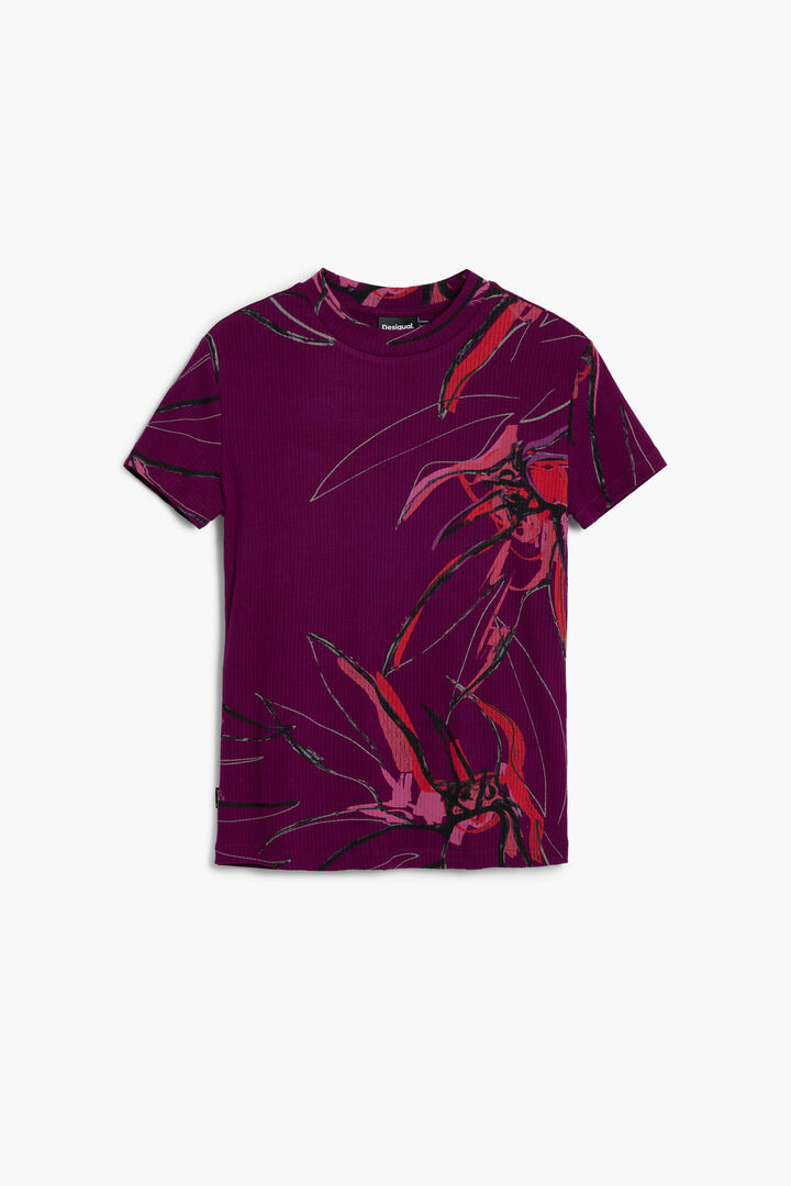 T-Shirt mit abstrakten Blumen | Desigual