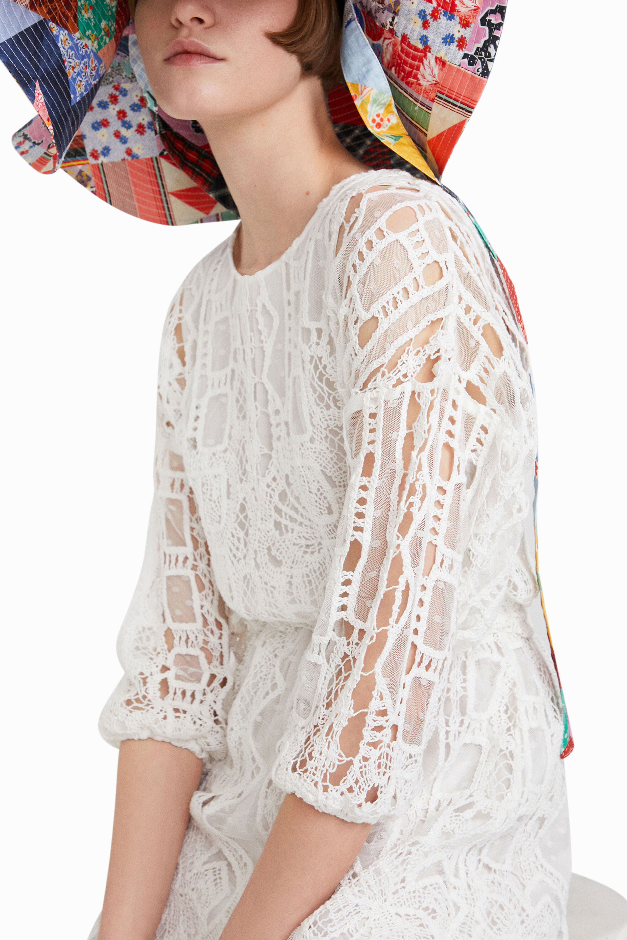 Johnson Hartig crochet-style dress | Desigual.com