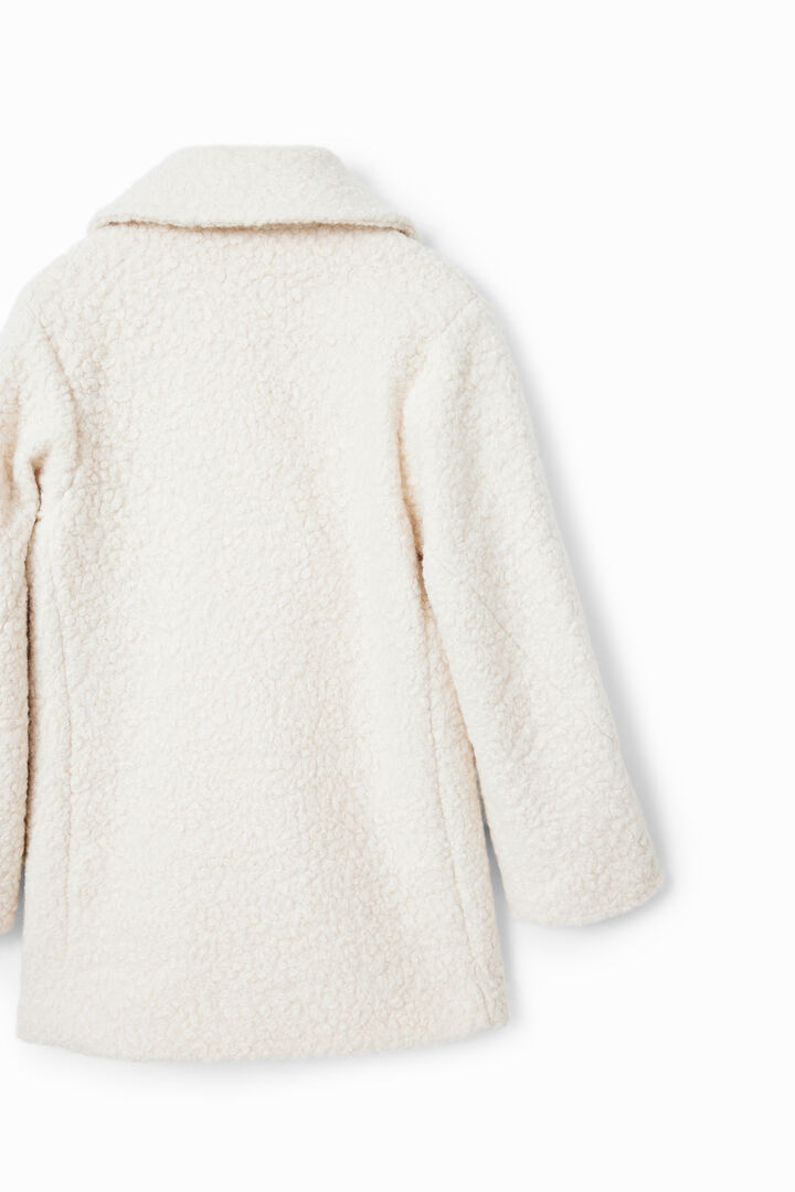 Double-breasted bouclé coat | Desigual