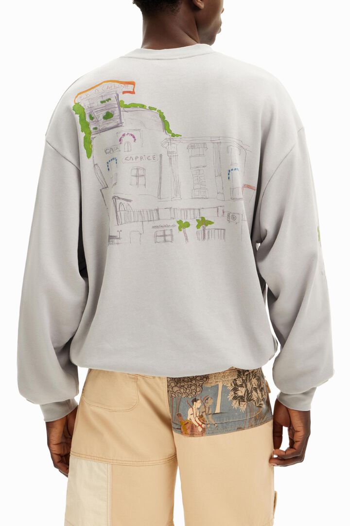 Watercolor illustrations sweatshirt | Desigual