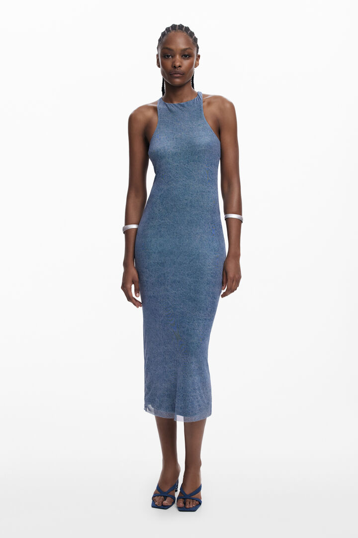 Knot fitted midi dress | Desigual