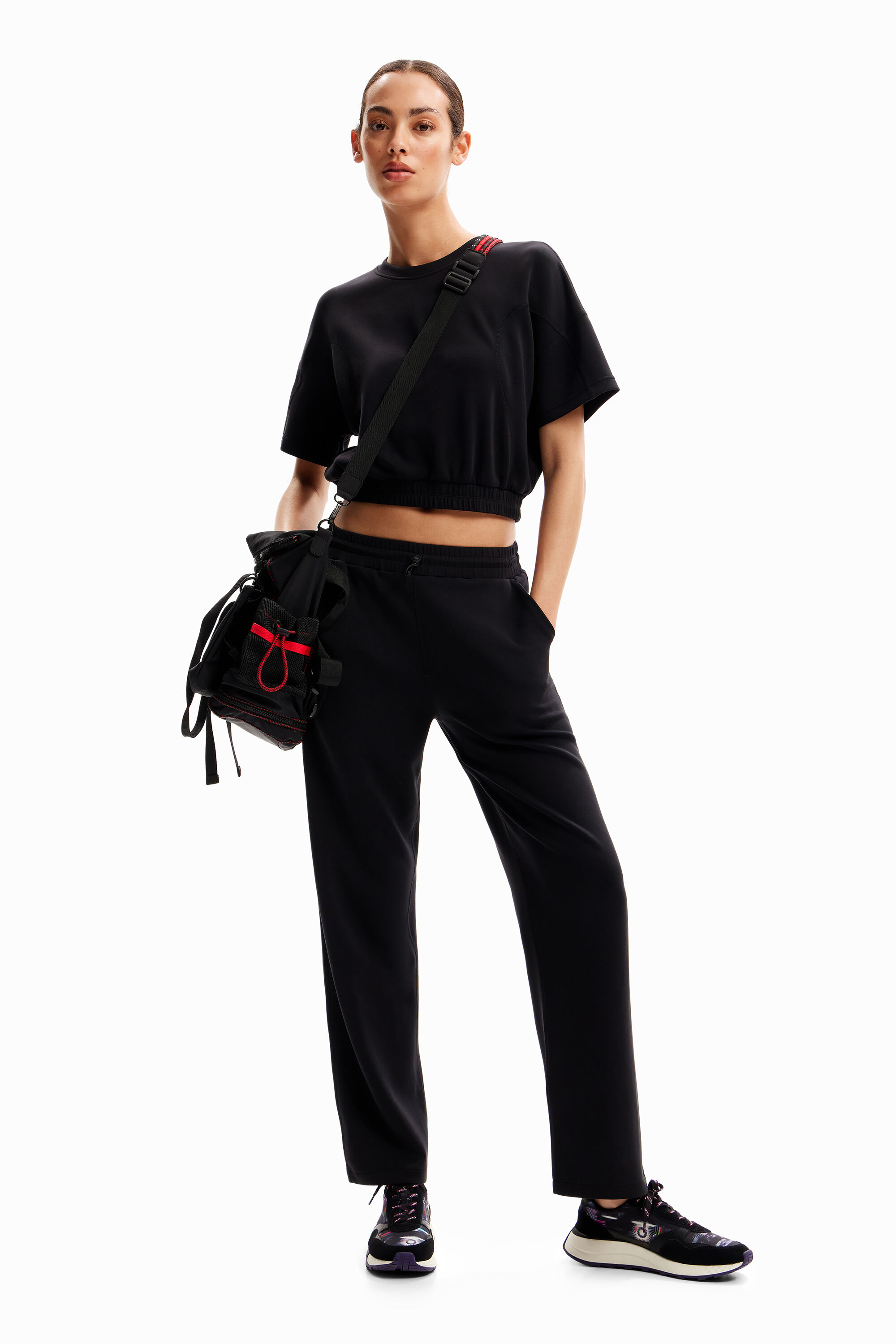 Baggy cropped sport T shirt