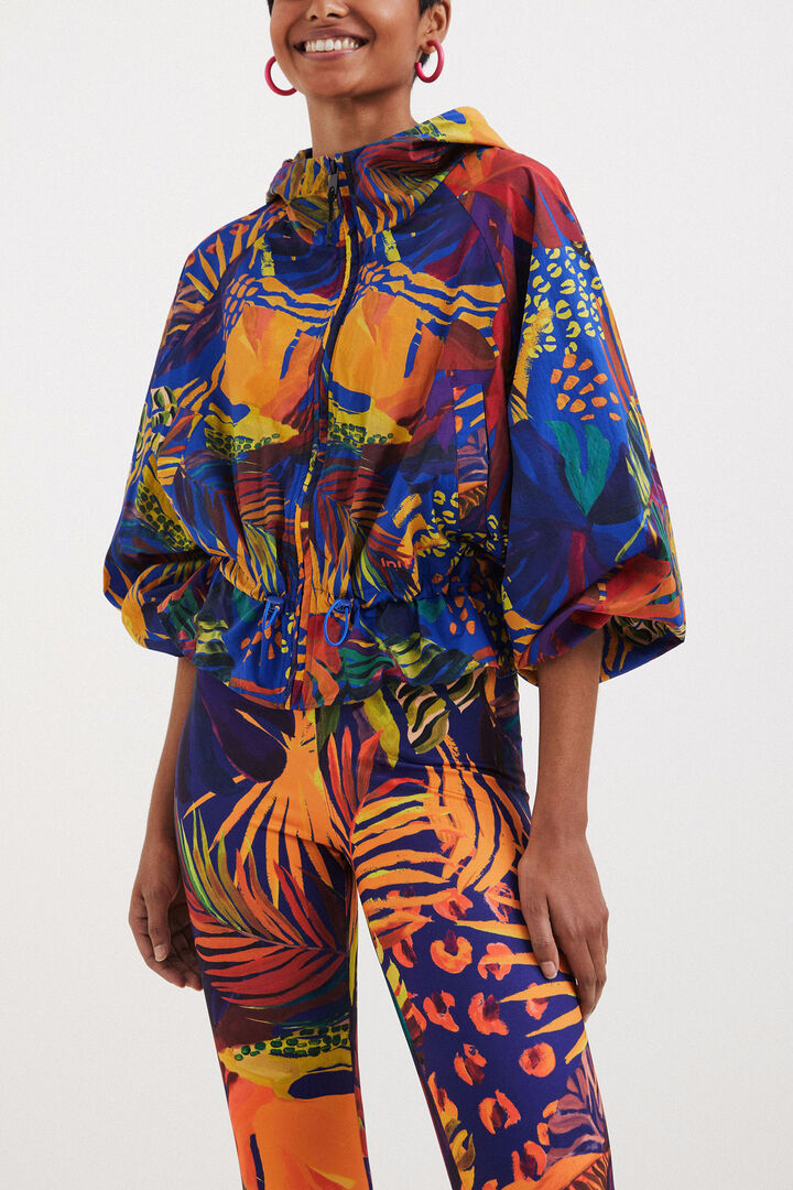 Oversized windstopper v tropskem stilu | Desigual