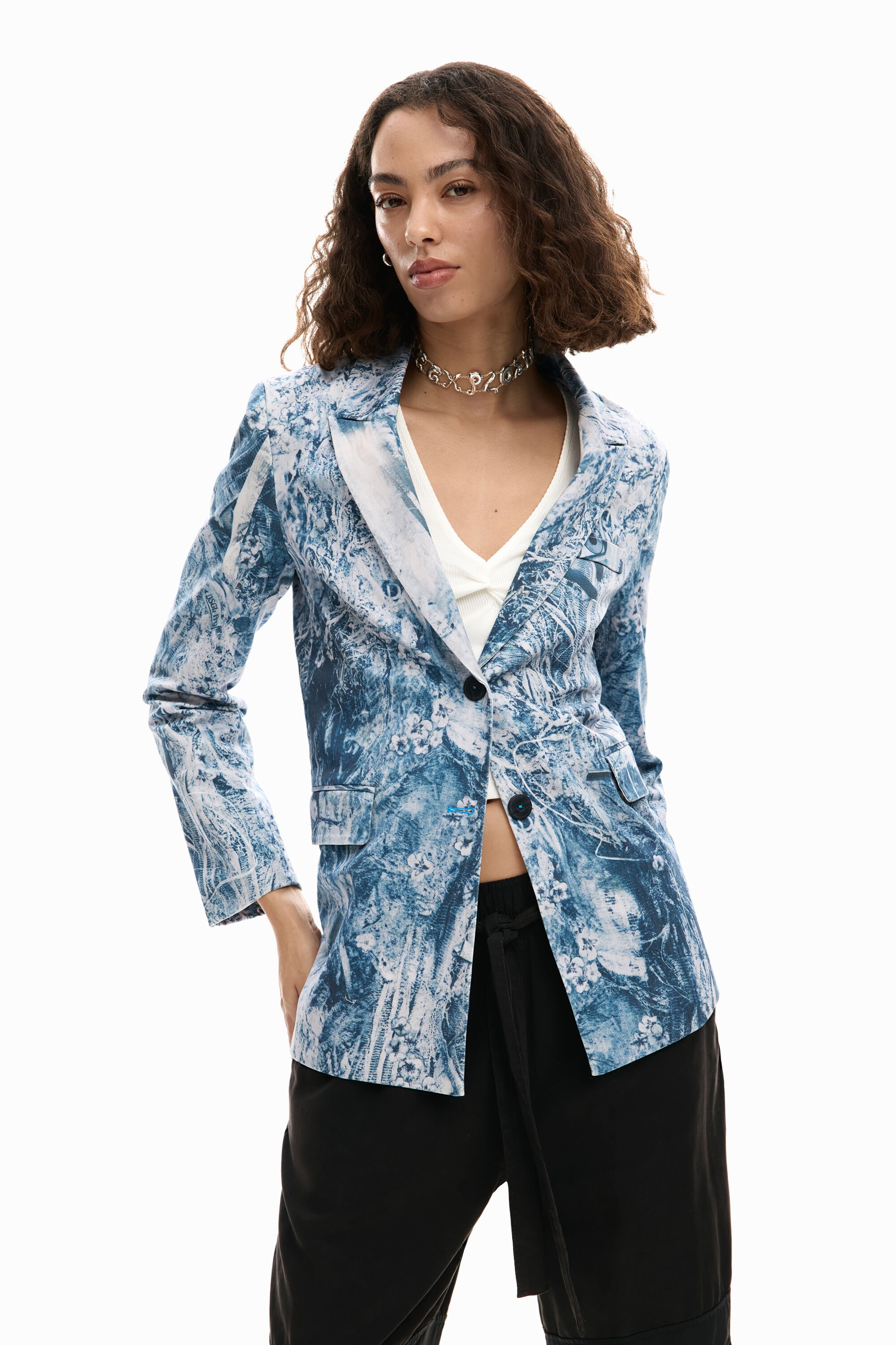 Desigual Fotografie blazer - BLACK