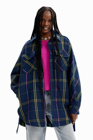 Chaqueta sobrecamisa cuadros | Desigual