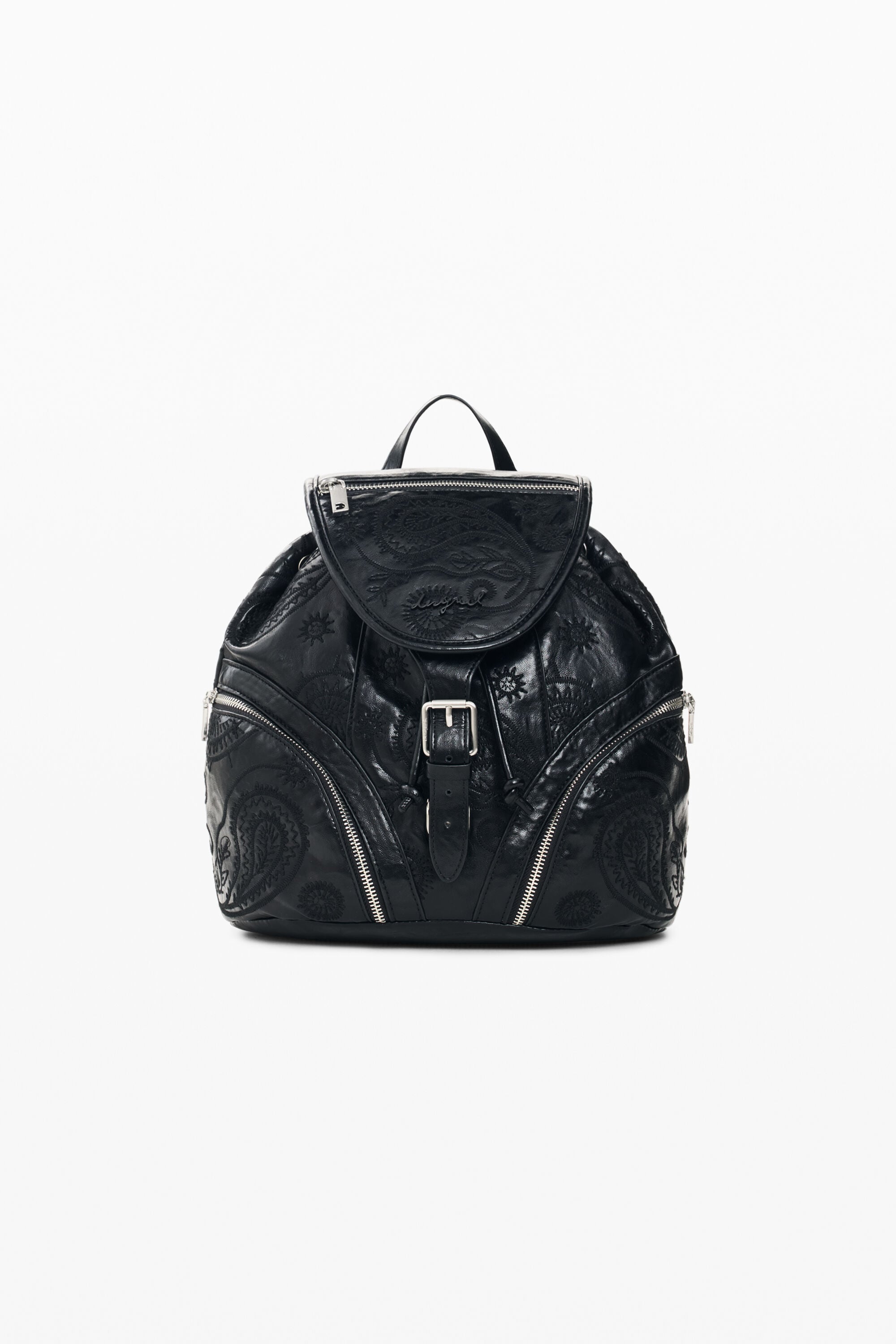 Desigual Vrouw Zwart Mini Rugzak Klein, Dames, Polyurethaan, U
