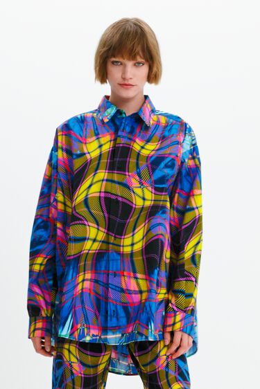 Oversize karo srajca oblikovalke Marie Escote | Desigual