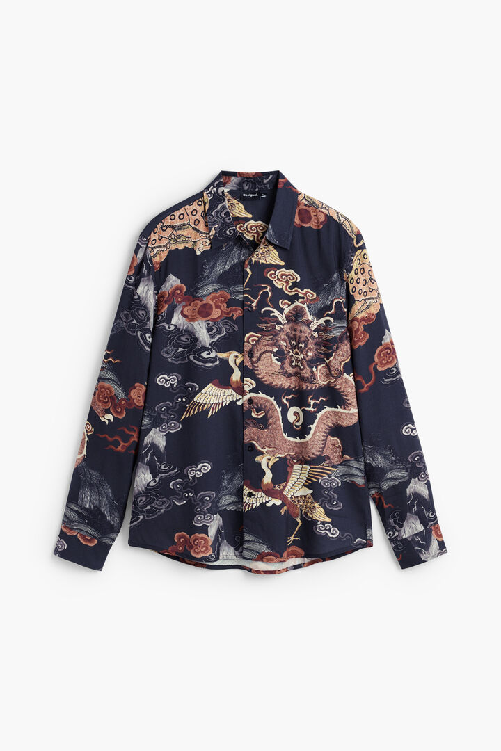 Camisa estampada de manga longa