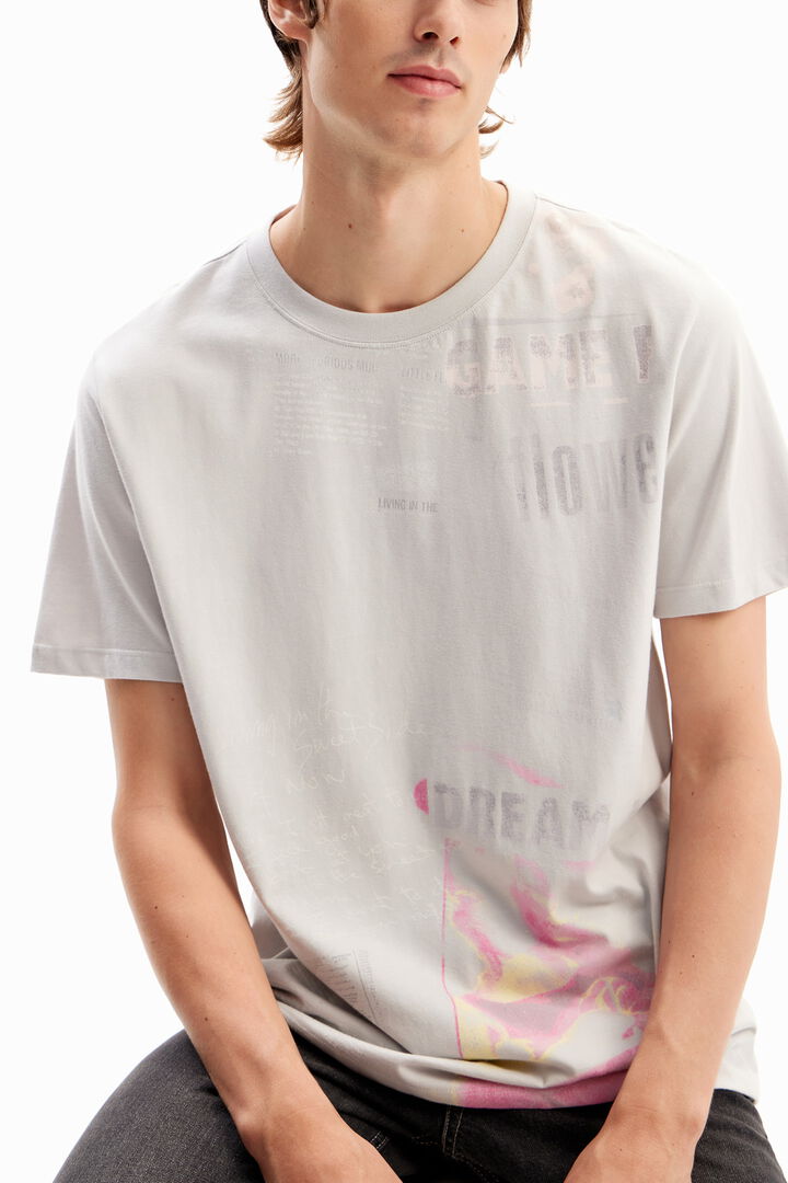 Cotton newspaper T-shirt | Desigual