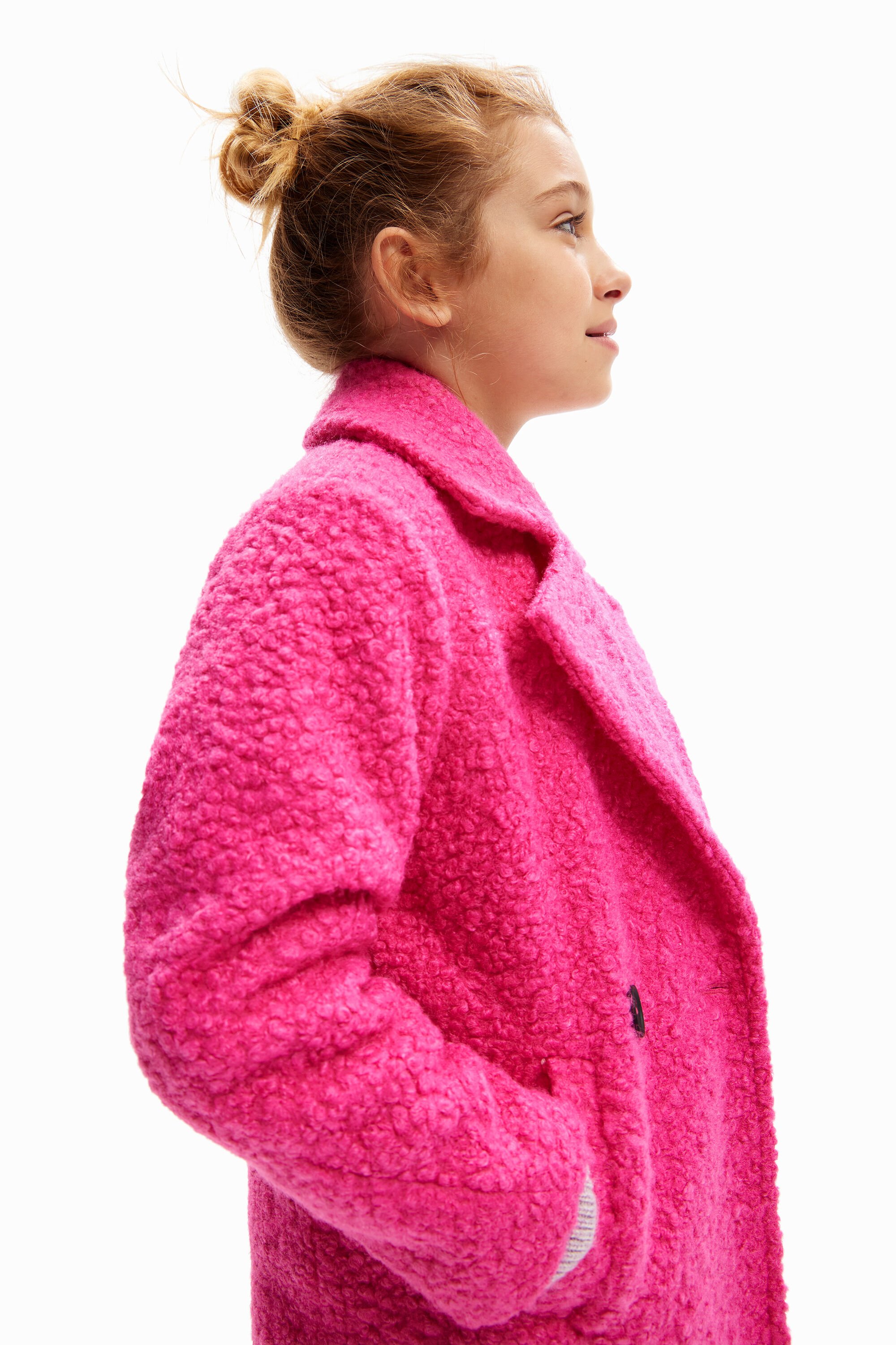 Desigual Double-breasted bouclé coat