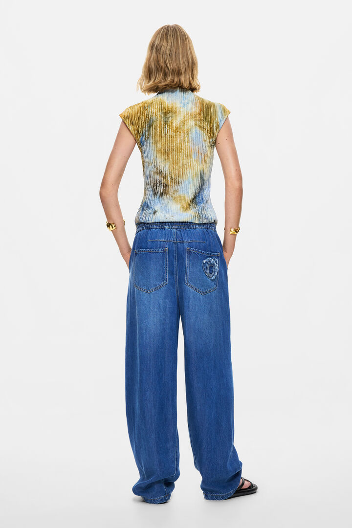 Elastic long denim trousers | Desigual