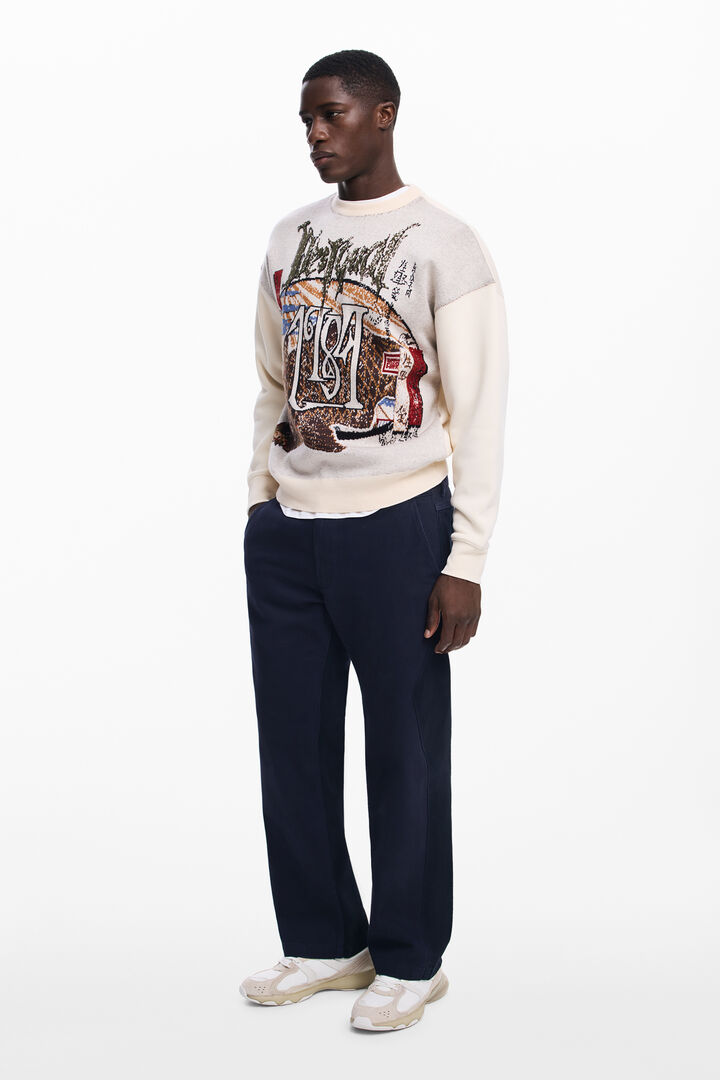 Felpa vintage con stampa carpa | Desigual