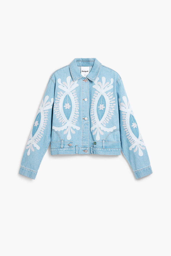 Denim jacket with embroidery