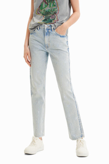 Raven jeans z  okrasnimi kamenčki | Desigual