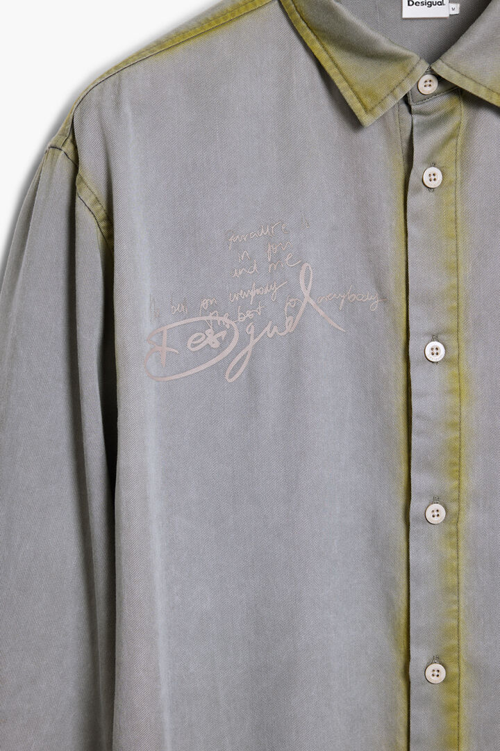 Camisa lettering efecte desgastat | Desigual