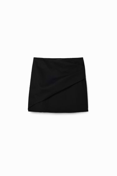 Kopertowa spódnica mini z plisowaniem | Desigual